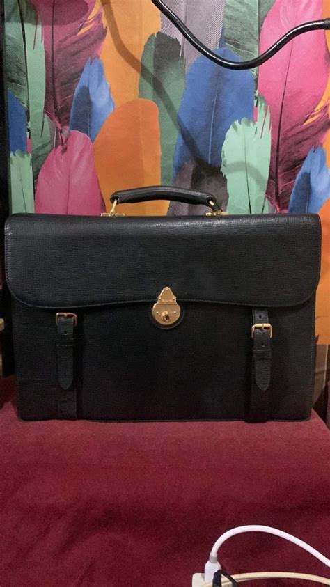 burberry briefcase blue|vintage Burberry briefcase.